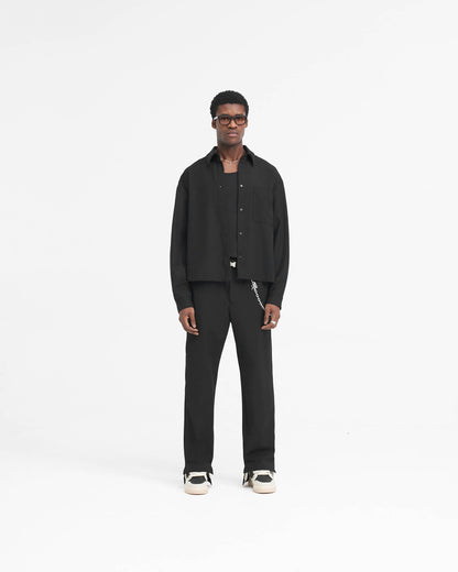 Stepped Hem Pant - Black