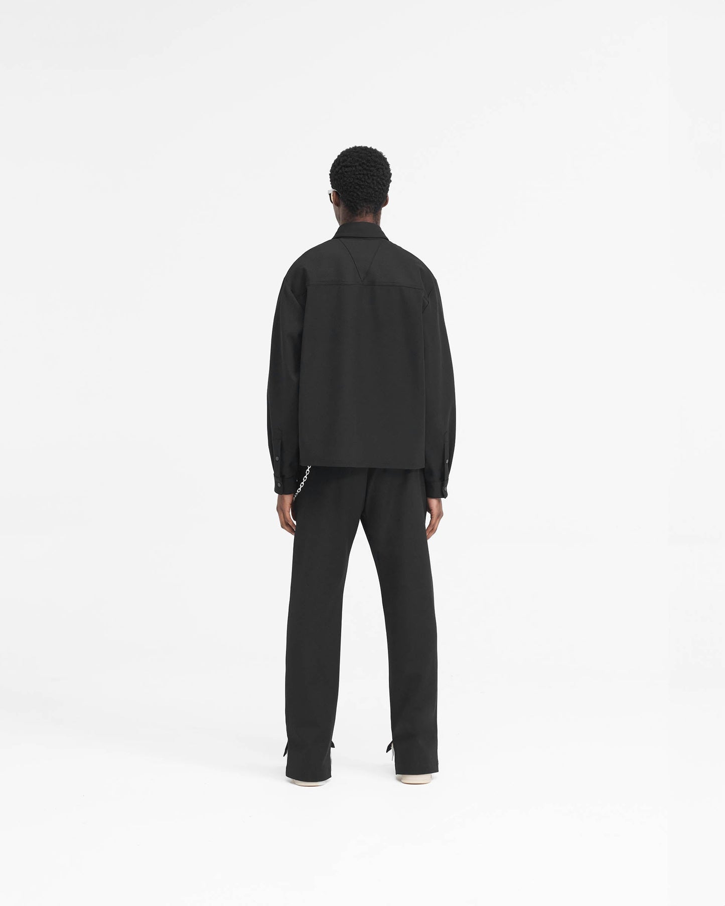 Stepped Hem Pant - Black
