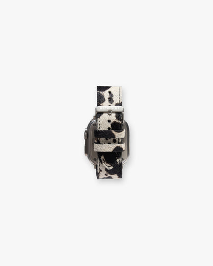Cowhide Watch Strap - Flat White Jet Black