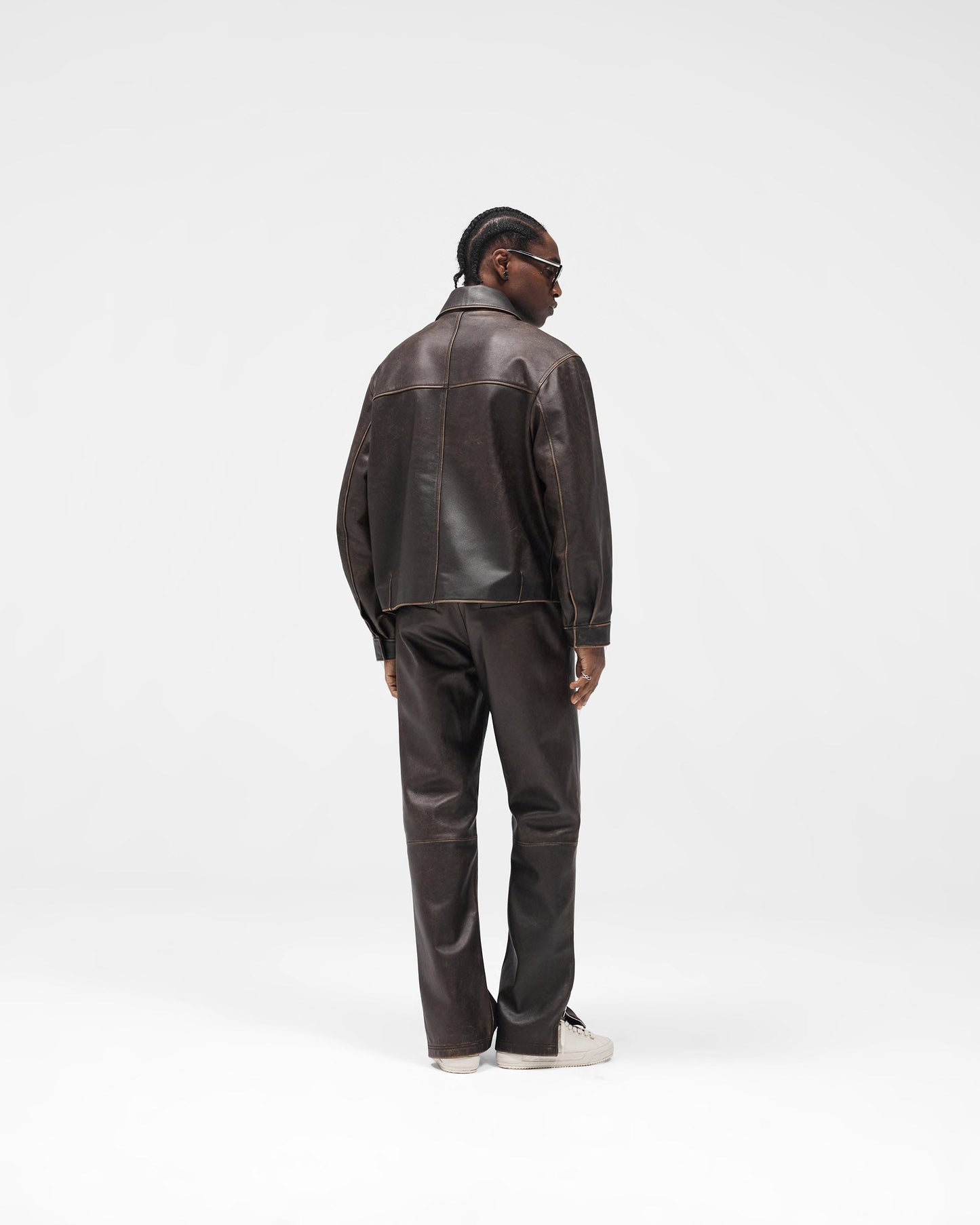 Sunfade Leather Pant - Nero