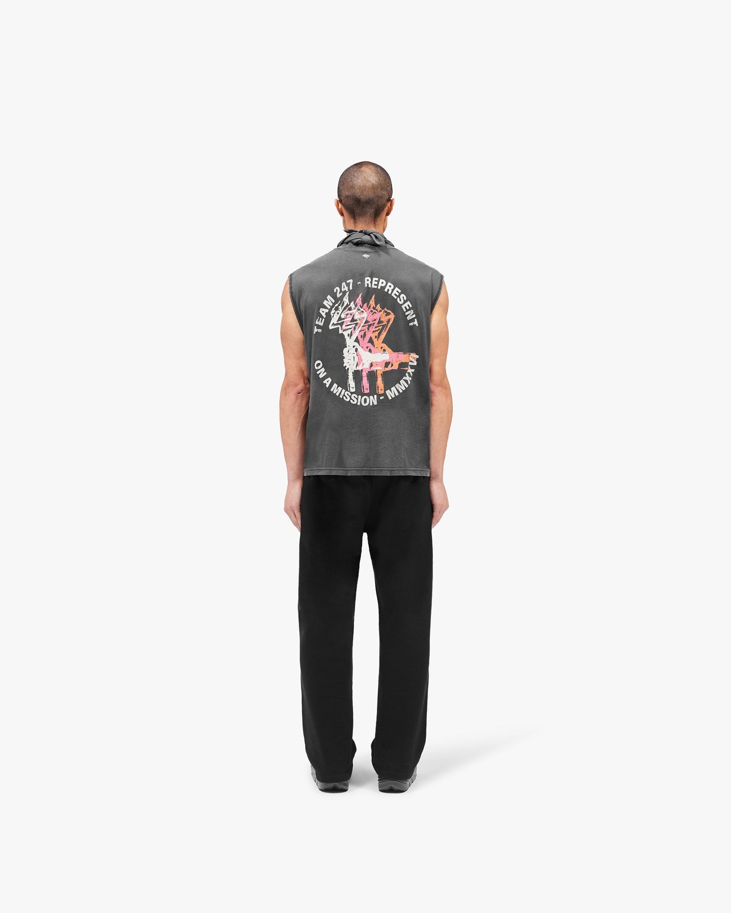 247 Torch Boxy Tank - Washed Black