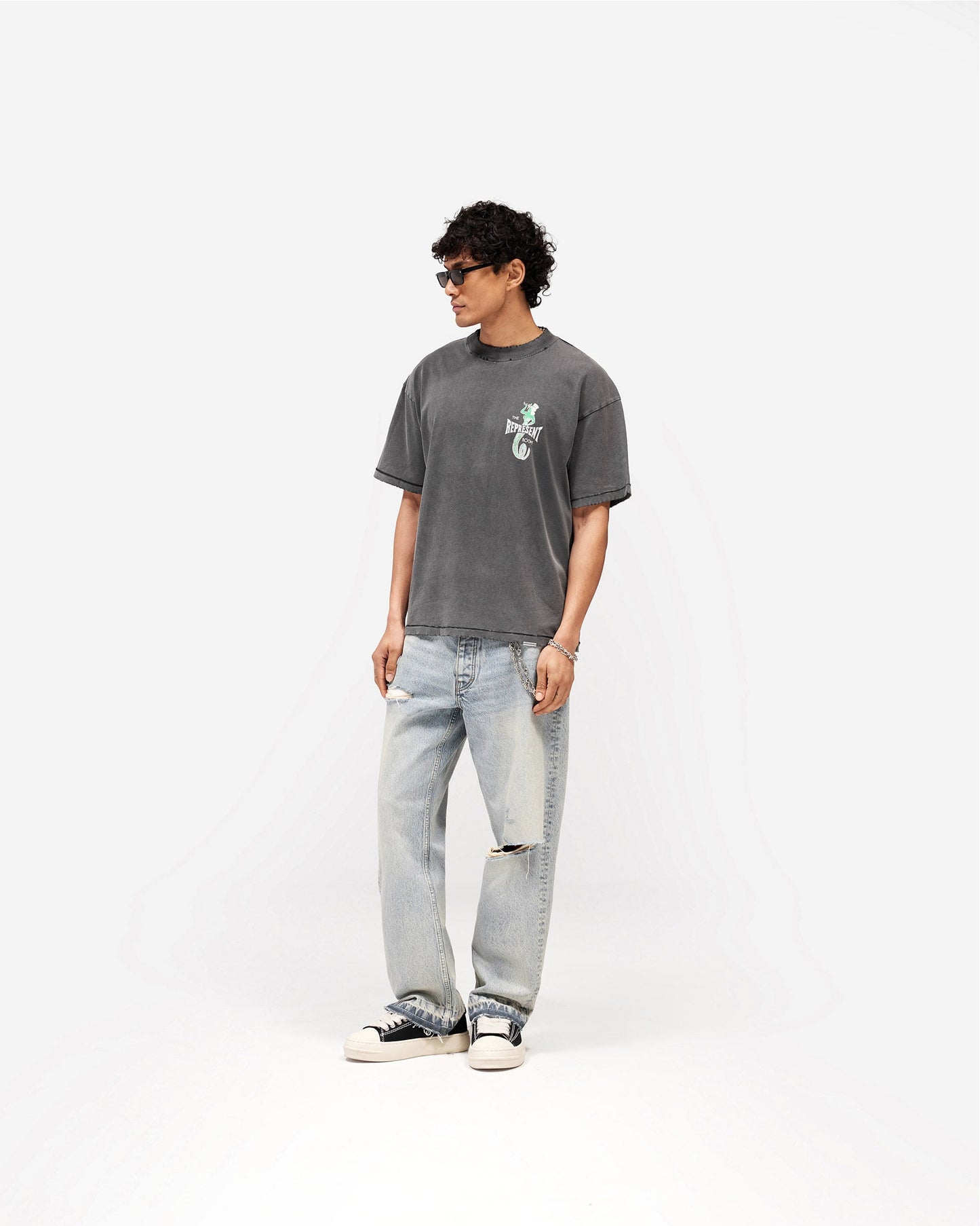Represent x The Viper Room Dice T-Shirt - Vintage Grey