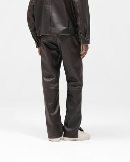 Sunfade Leather Pant - Nero
