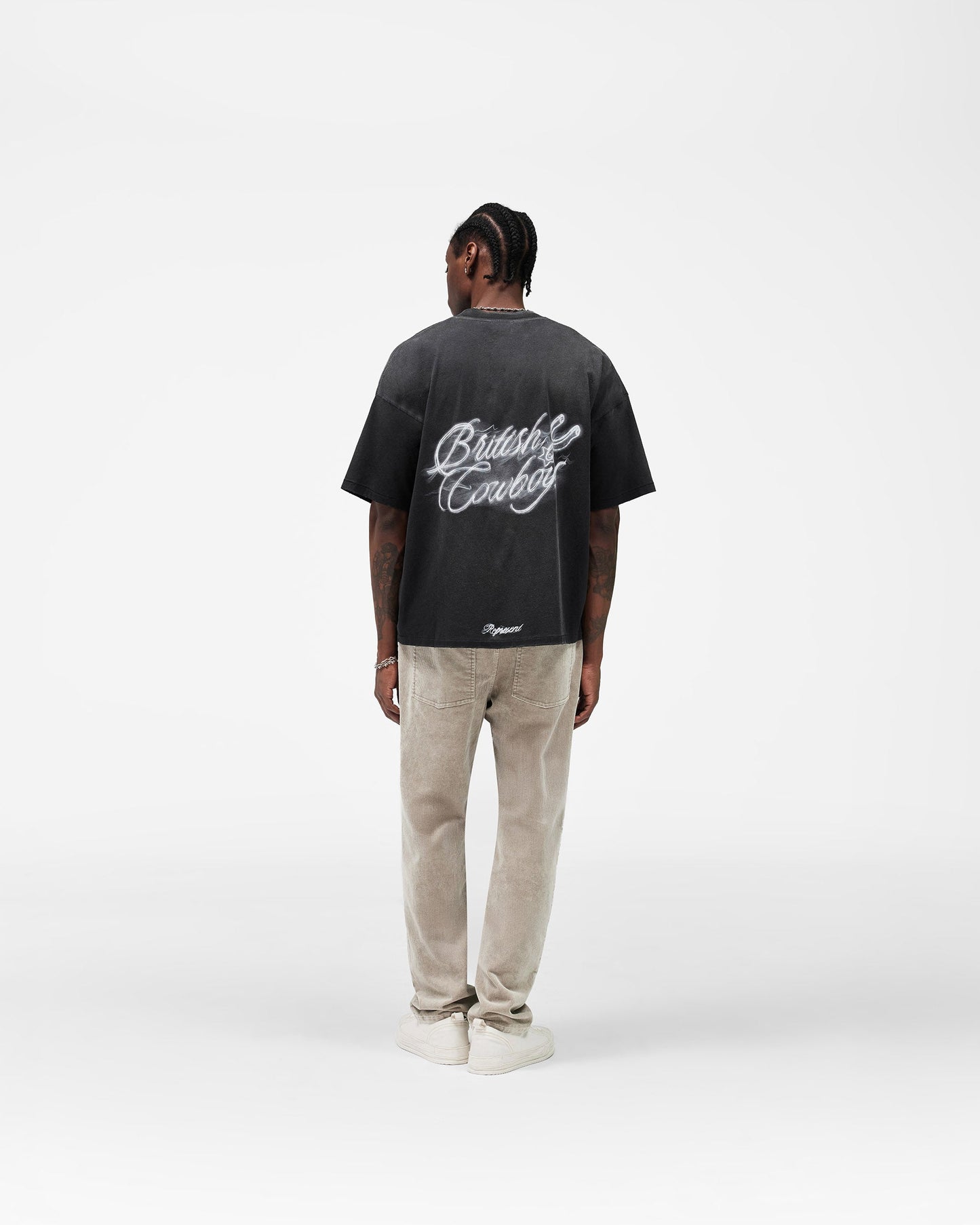 British Cowboys T-Shirt - Stained Black