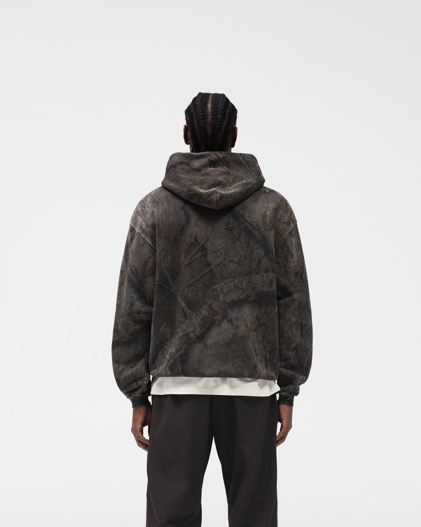 Initial Overdye Realtree® Oversized Hoodie - Overdyed Black