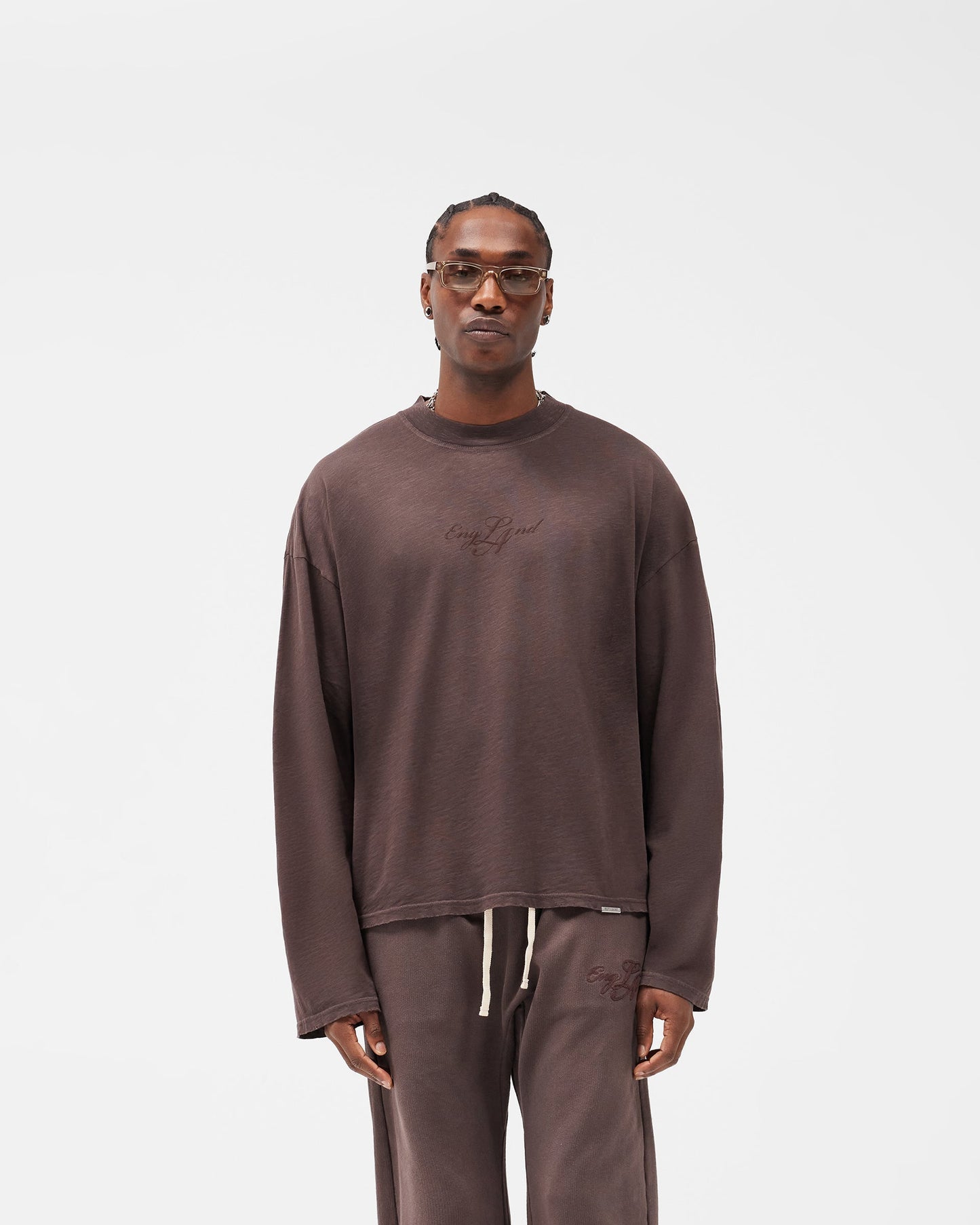 EngLAnd Long Sleeve T-Shirt - Washed Brown