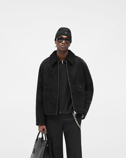 Faux Shearling Jacket - Jet Black