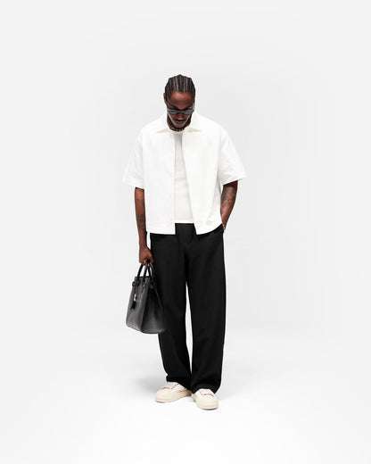 Initial Short Sleeve Shirt - Flat White