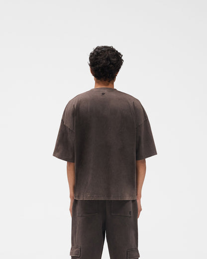 Initial Boxy T-Shirt - Coffee