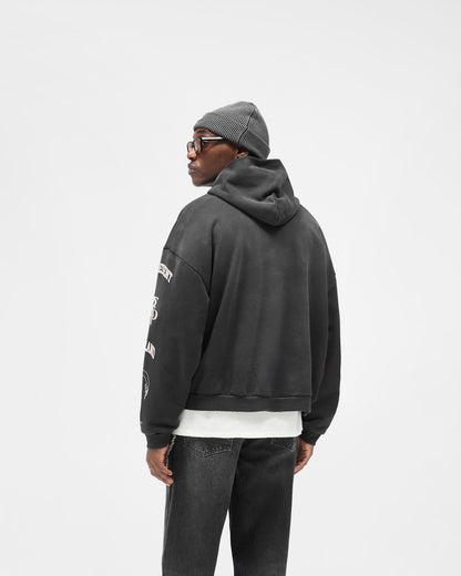 Represent Legacy Crest Hoodie - Stained Black