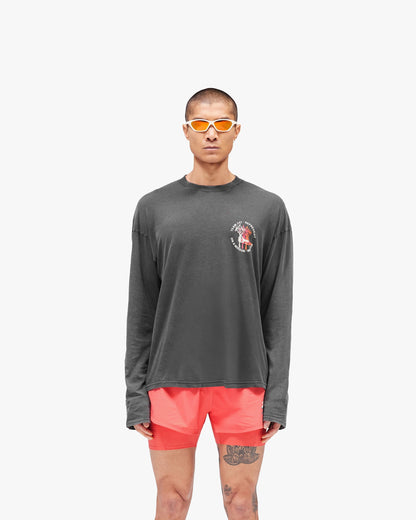 247 Torch Boxy Long Sleeve T-Shirt - Washed Black