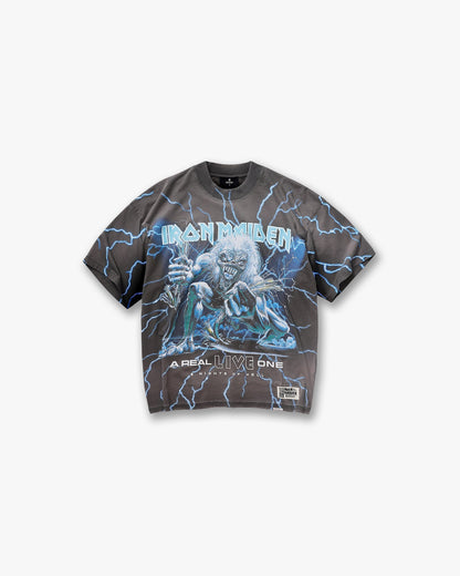 Represent X Iron Maiden A Real Live One T-Shirt - Stained Brown