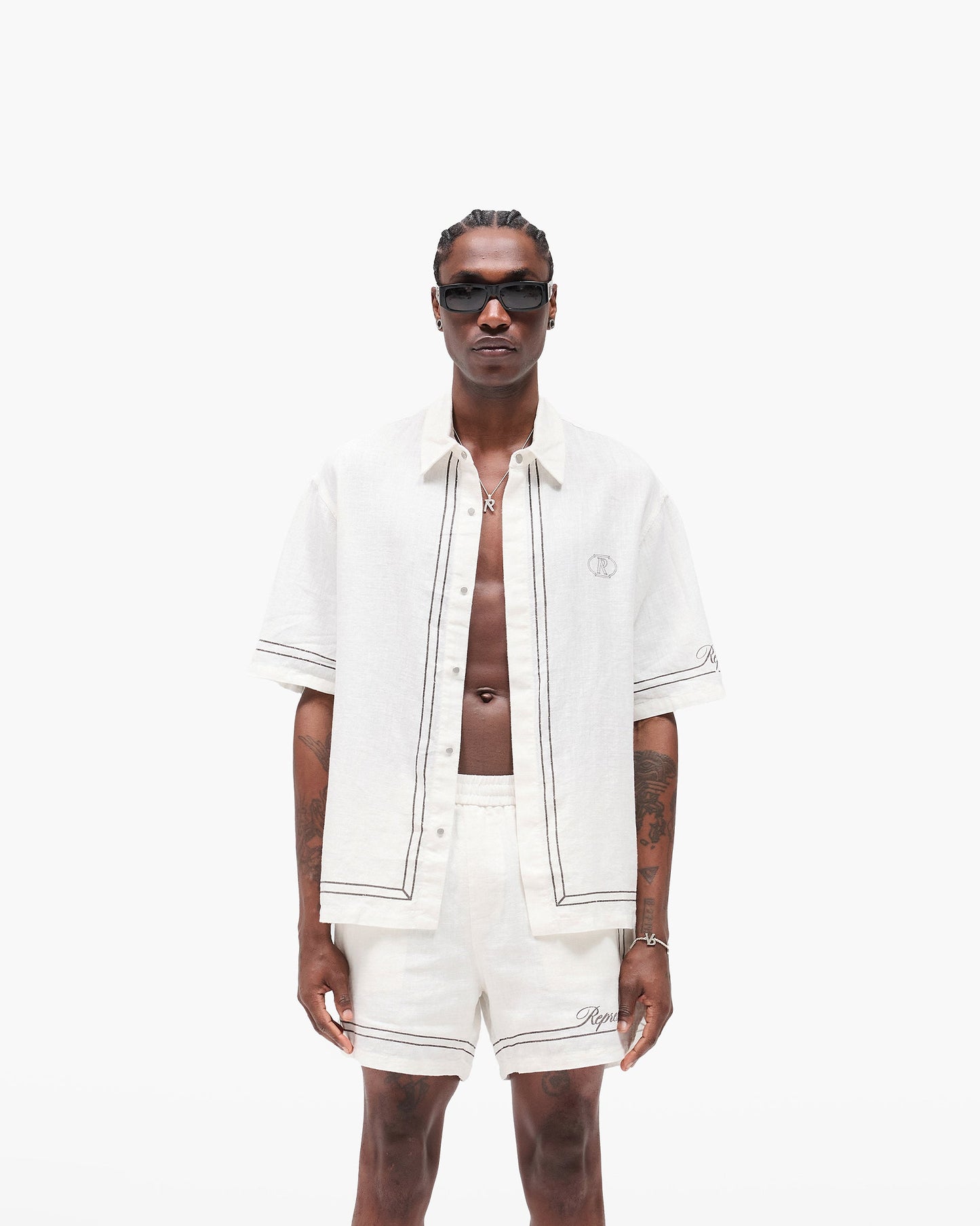 Border Shirt - Whisper White