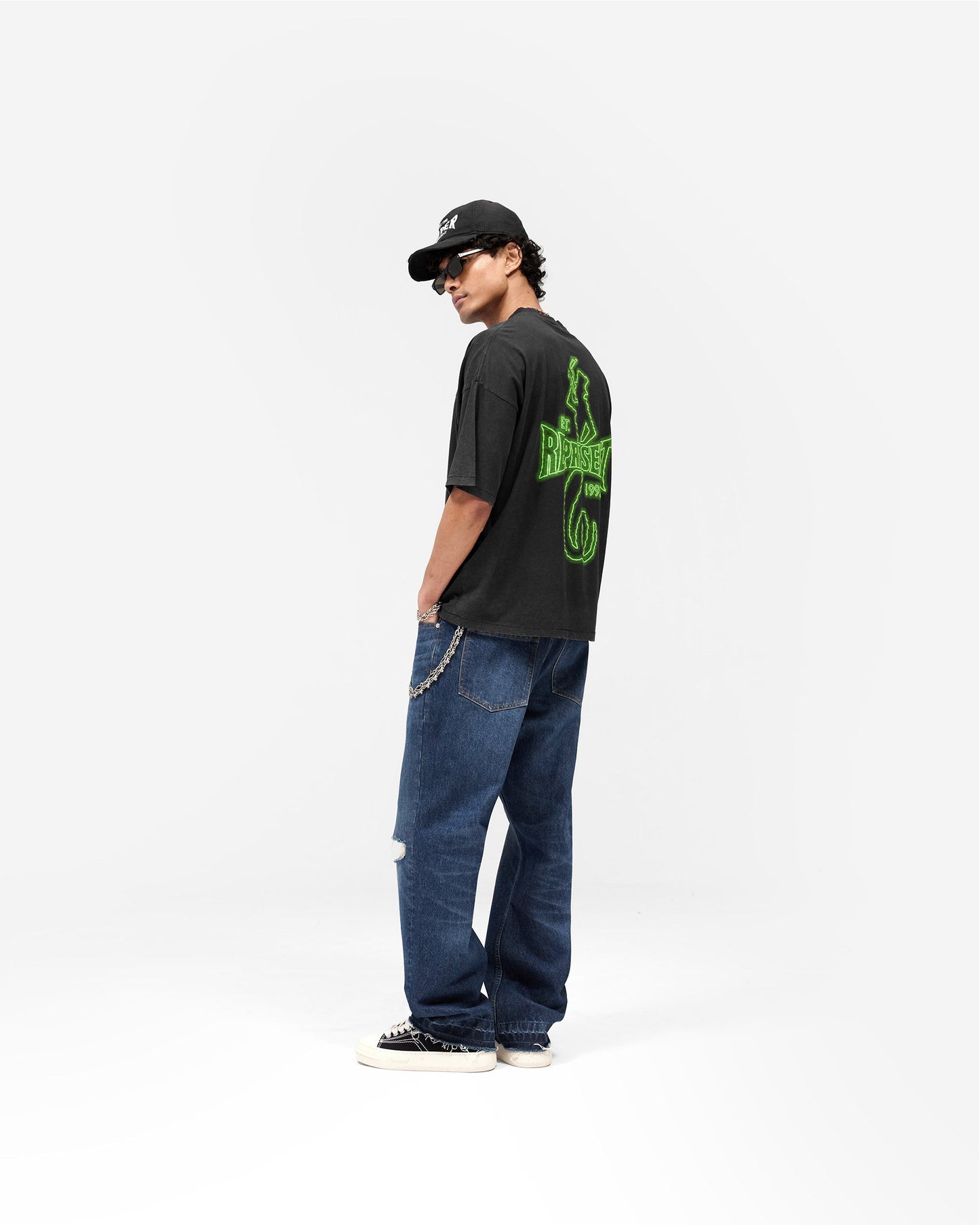 Represent x The Viper Room Glow T-Shirt - Vintage Black