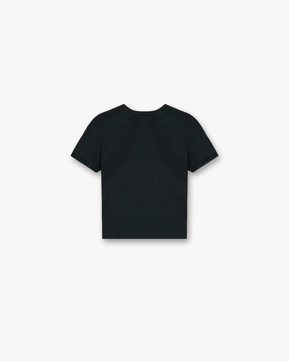 247 Ease Seamless Perforated T-Shirt - Black