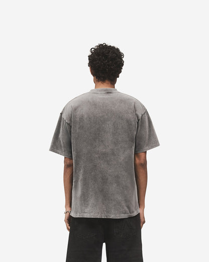 Embroidered Serif Logo T-Shirt - Vintage Grey