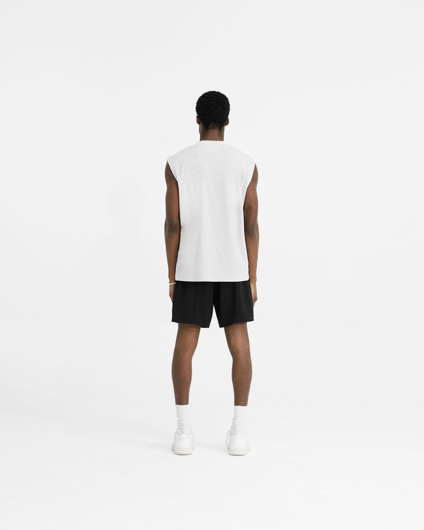 Initial Boxy Tank - Ice Grey Marl
