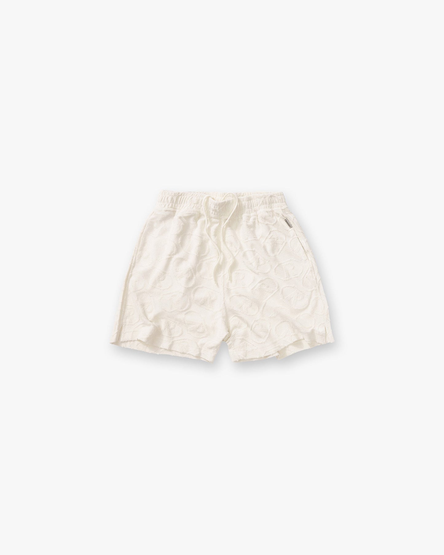 All Over Print Towel Short - Aged White