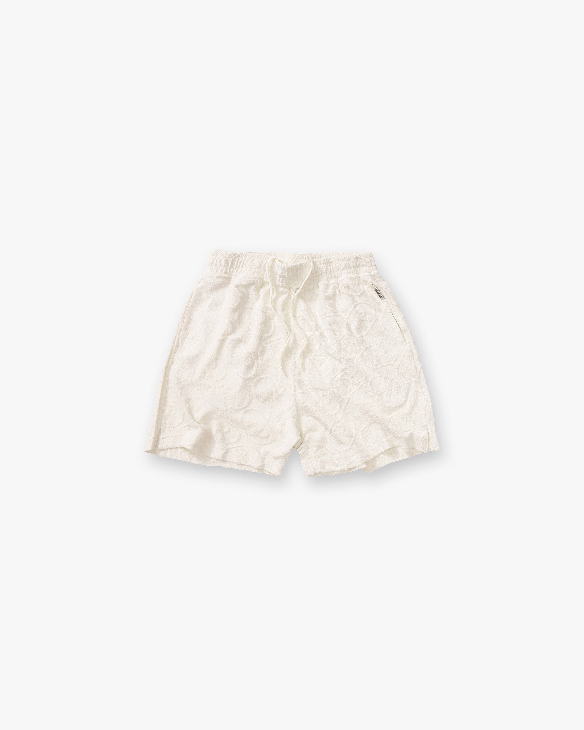 All Over Print Towel Short - Aged White