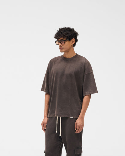 Initial Boxy T-Shirt - Coffee