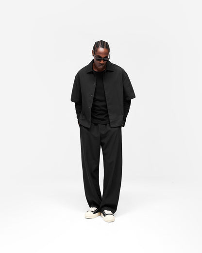 Initial Short Sleeve Shirt - Jet Black