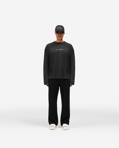 247 On A Mission Long Sleeve T-Shirt - Jet Black