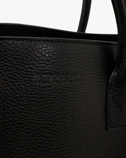 HTN XL Leather Bag - Black