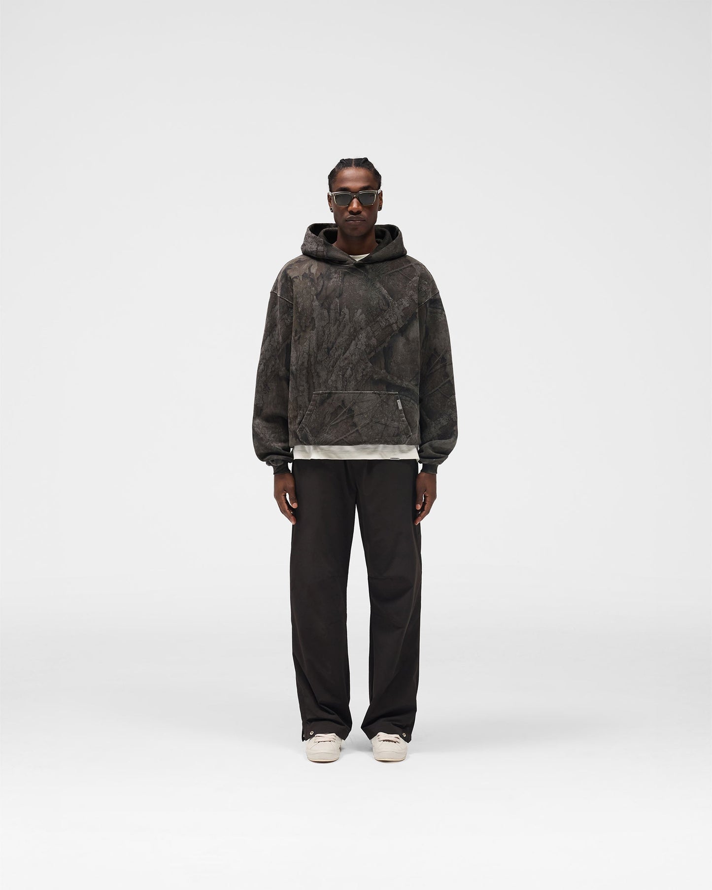 Initial Overdye Realtree® Oversized Hoodie - Overdyed Black