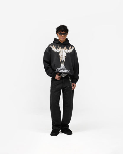 British Cowboys Hoodie - Stained Black
