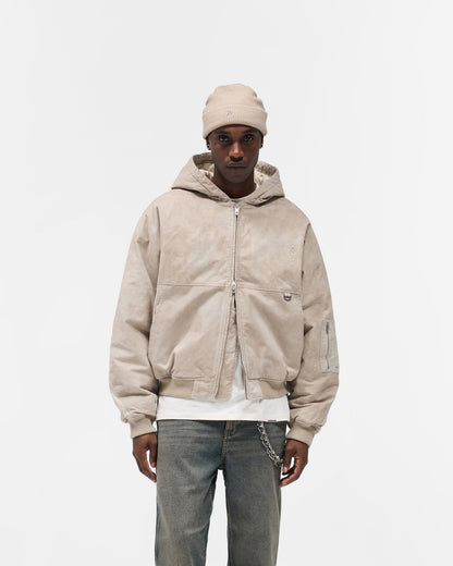 Hooded Bomber - Beige