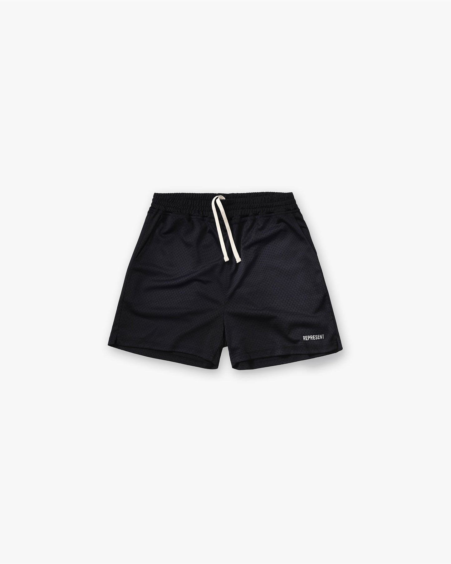 Washed Mesh Shorts - Black