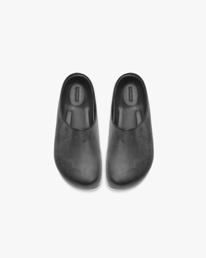 Distressed Mule - Off Black