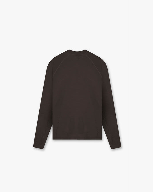 247 Uprising Long Sleeve Seamless T-Shirt - Chocolate
