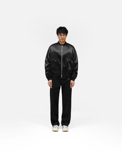 Satin Bomber - Black