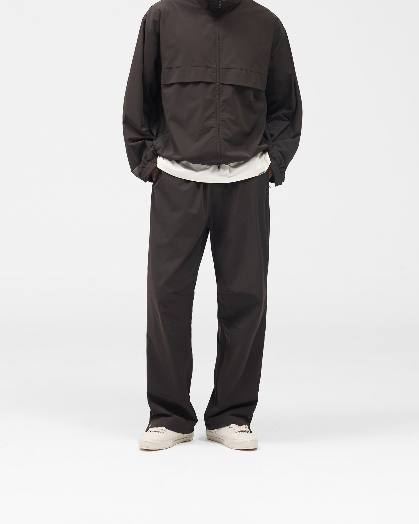 Initial Nylon Track Pant - Coffee