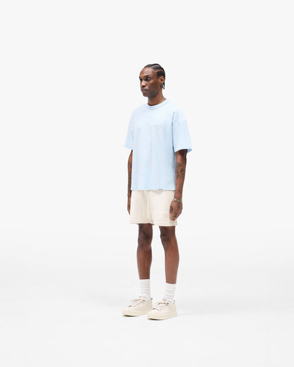 Slub Script T-Shirt - Ice Blue